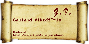 Gauland Viktória névjegykártya